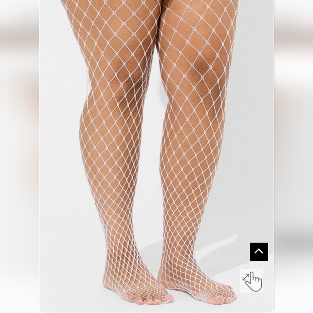 🆕️ WHITE FISHNET TIGHTS - PLUS SIZE - Picture 1 of 3